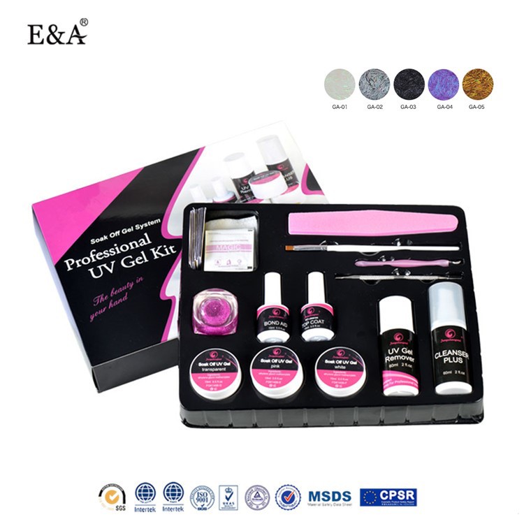 E&A Nail Care Set, Light Therapy Nail Polish, glitter Nail Care Supplies, Complete set of Tools, exclusively for export