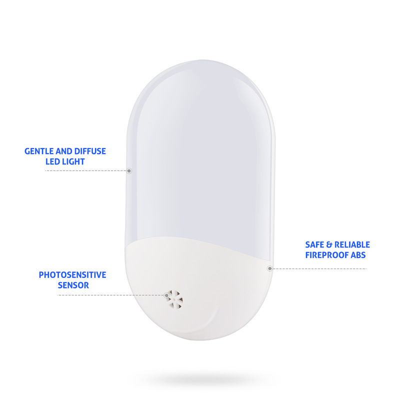 19 years of small hot style light sensor LED night light plug - in smart bedside toilet lamp Specification drawing
