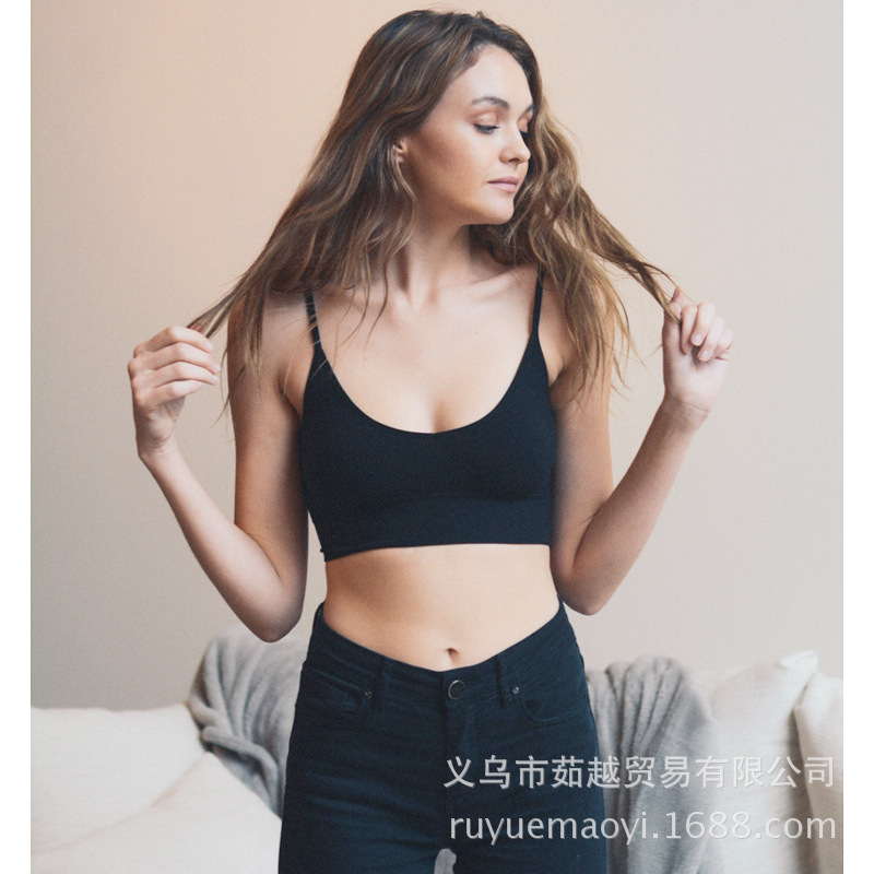欧美文胸 无缝内衣 弹力舒适简单女士背带 无钢圈文胸外贸文胸