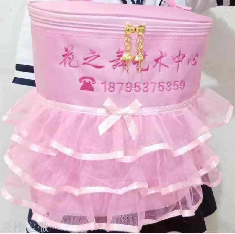 新款儿童舞蹈包女童跳舞背包双肩包时舞包拉丁舞纱裙边包定制产品图