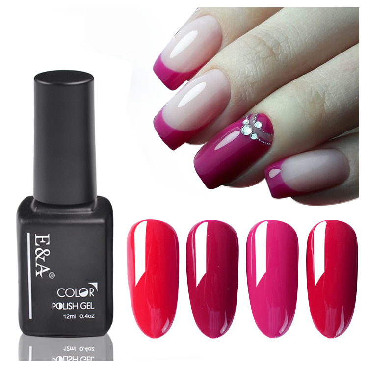 E&A Factory Direct Sale of high-quality 60-color eco-friendly uv nail Polish Adhesive 12ml, exclusively for foreign trade
