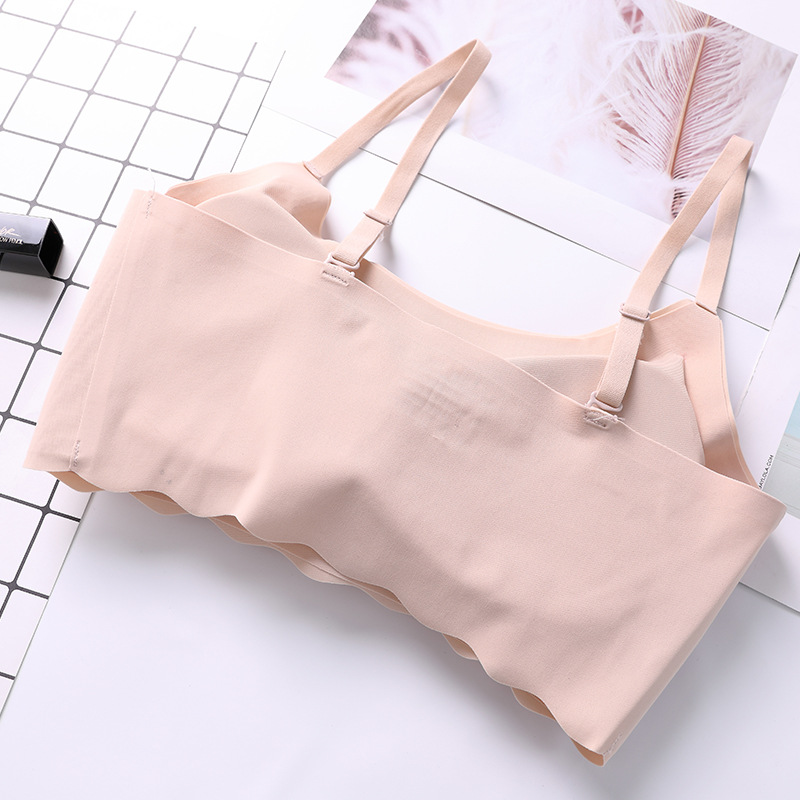 Wholesale of new Japanese products, Anxin second-generation halter bra, rims, yoga sports vest, traceless sleep underwear for women Specification drawing