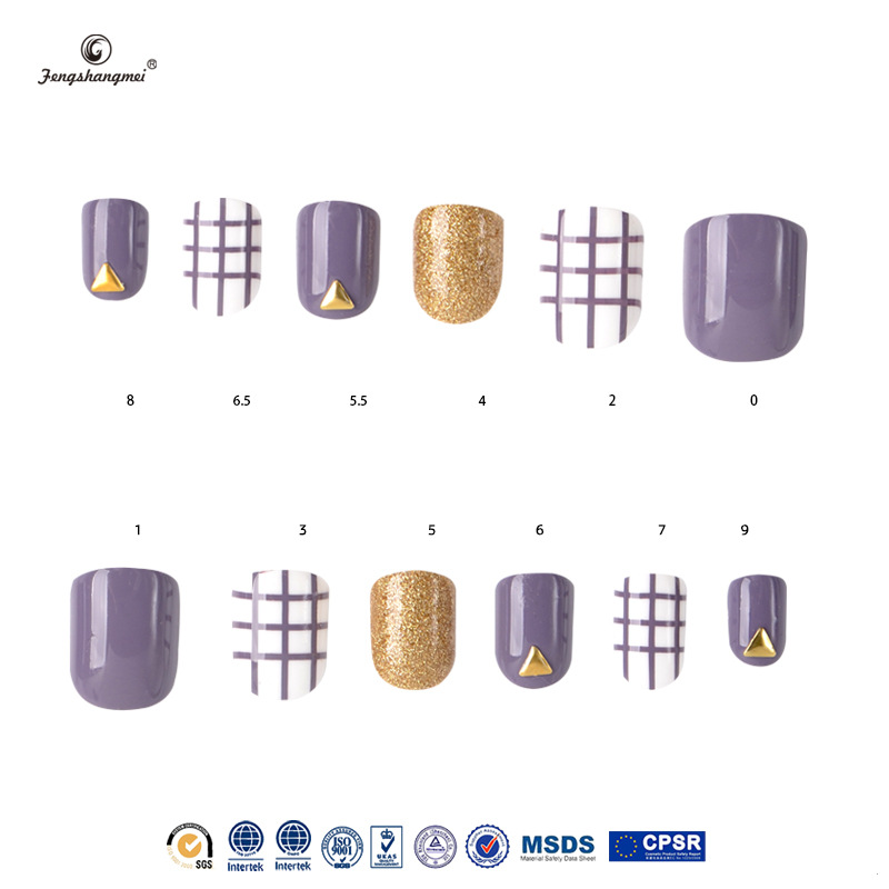 Korean-style nail art finished product series, 24-box set of painted false nail patches, exclusively for export