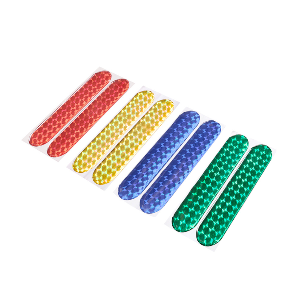 跨境反光警示贴 2片装滴胶车门防撞贴纸 安全标志3D车身贴