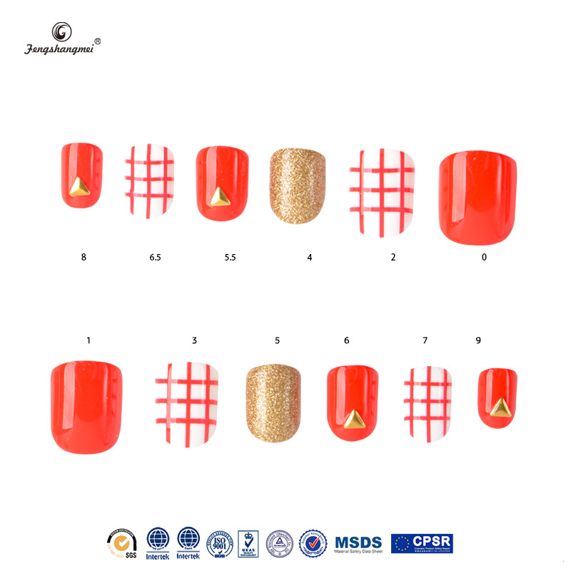 Korean-style nail art finished product series, 24-box set of painted false nail patches, exclusively for export Specification image