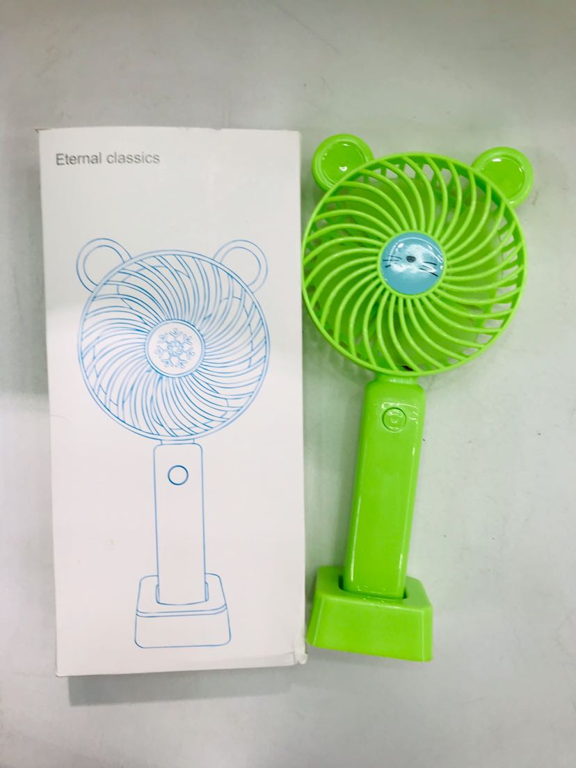 手持小风扇 宿舍办公桌面usb可充电便携式迷你电风扇产品图