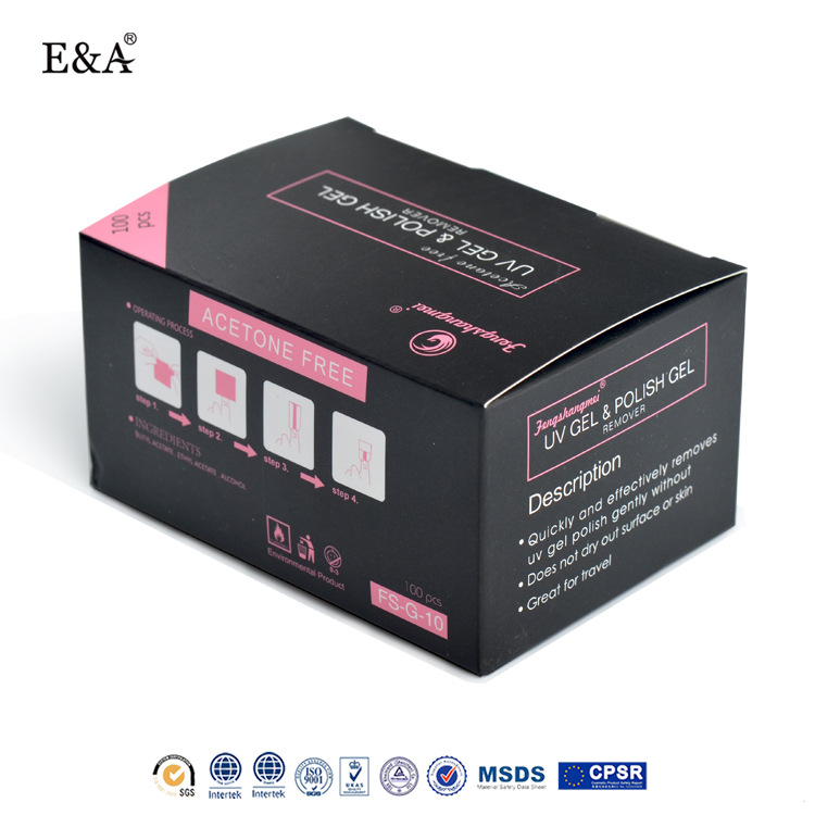 E&A Genuine eco-friendly, odorless nail removal kits, disposable nail tools, nail removal water, nail removal towels, exclusively for export Specification image