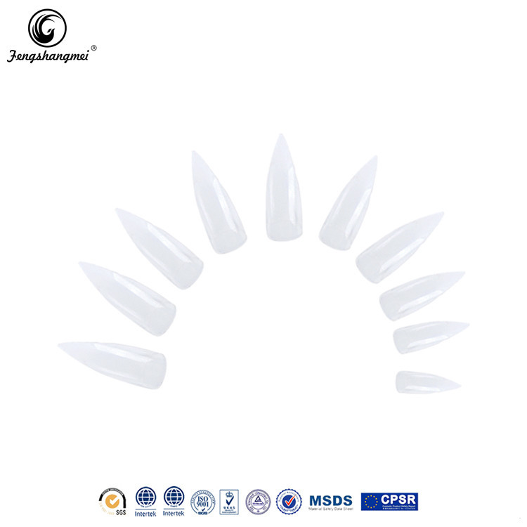 High-quality new French tricolor pointed salon nails, wholesale of salon art practice nail pieces, finished nail art and artificial nails, exclusively for export Specification image