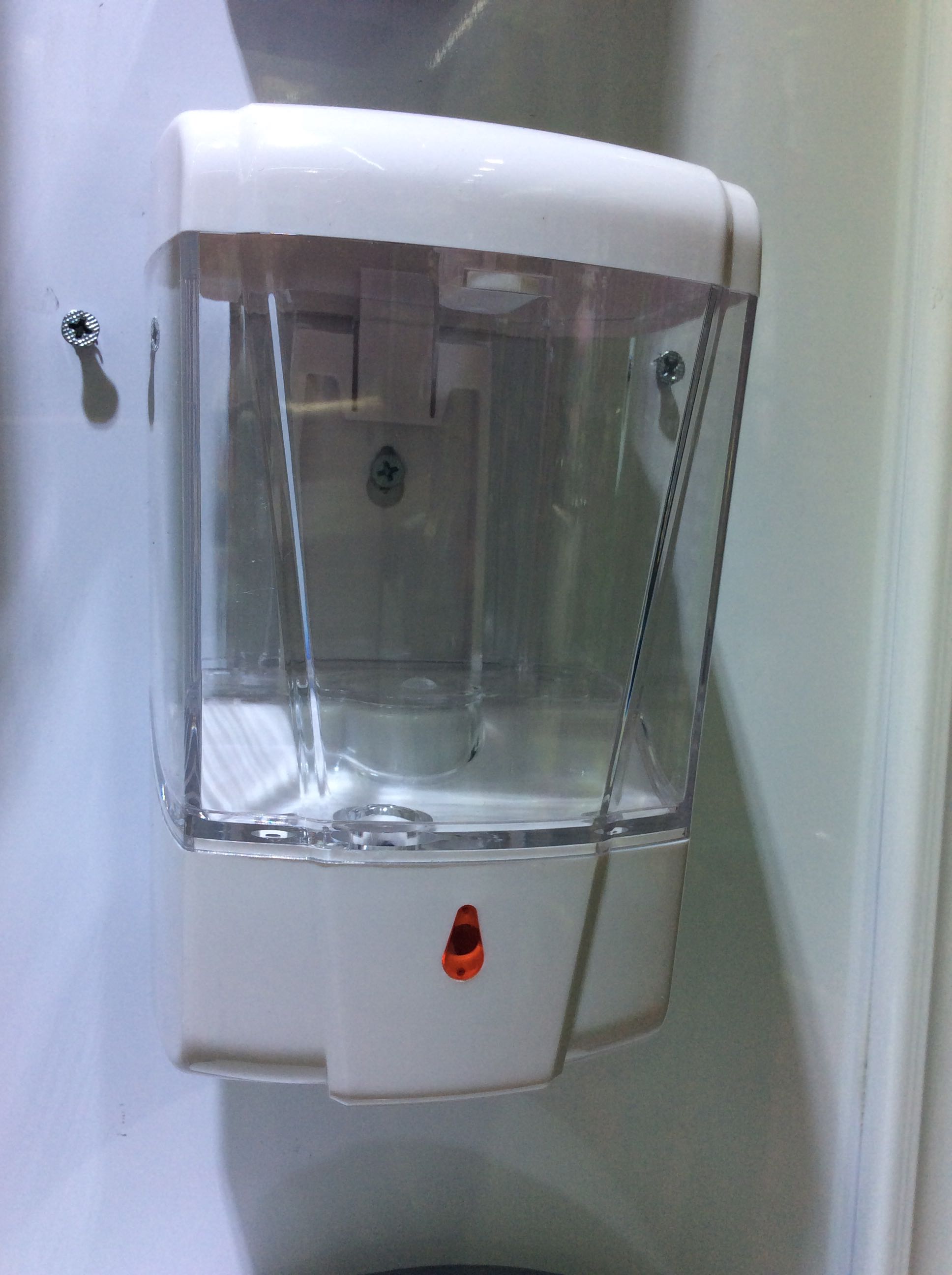 Automatic soap box. full figure