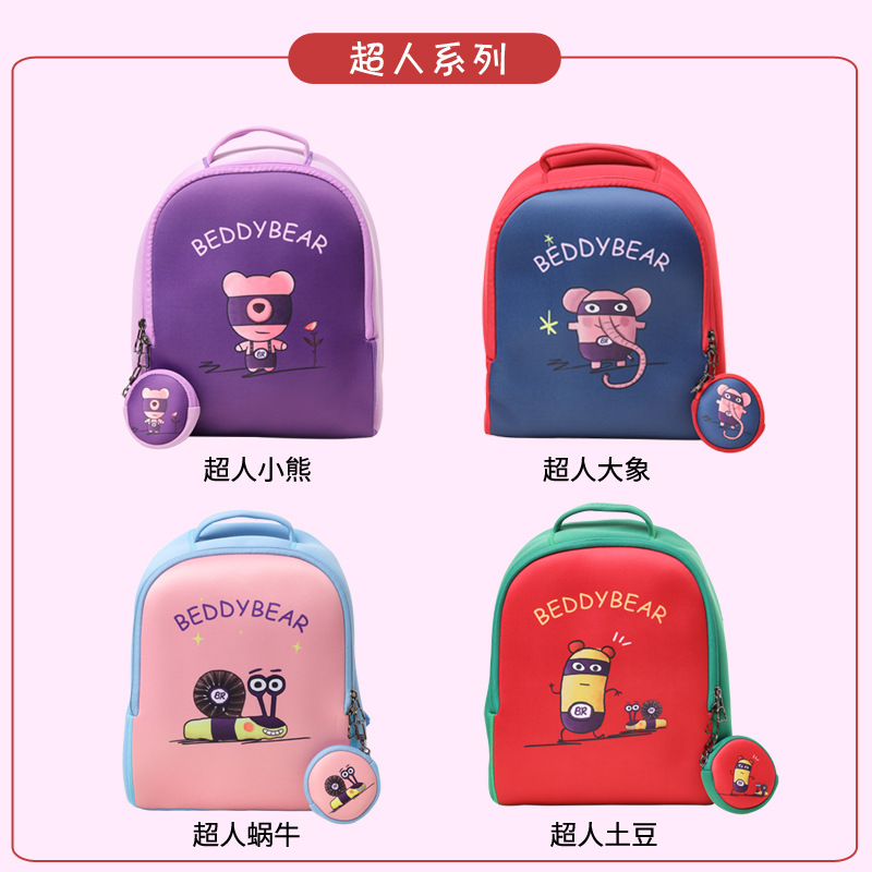 韩国正品杯具熊儿童书包幼儿园小学生卡通图案背包男女萌宠双肩包细节图