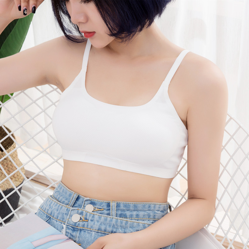 美背冰丝无痕裹胸 防走光内衣裹胸带胸垫 女士冰丝透气抹胸美背产品图