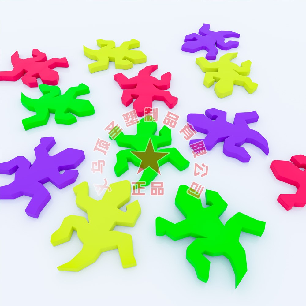 Colorful eva little gecko cartoon foam toys, eva little animal foam collage, eva jigsaw puzzle toys Specification image