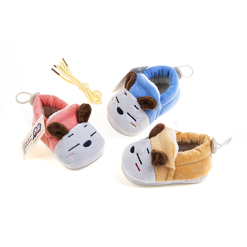 可爱小熊棉鞋 后面有收扣 三色，小耳朵