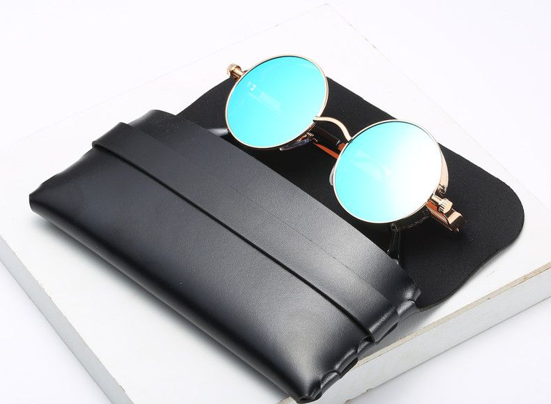 gm sunglasses leather case, sunglasses packaging box, optical case, soft case, fashionable and trendy brand, unisex portable case, Xiaohongshu bestseller, factory direct supply, large quantity discounts Specification image