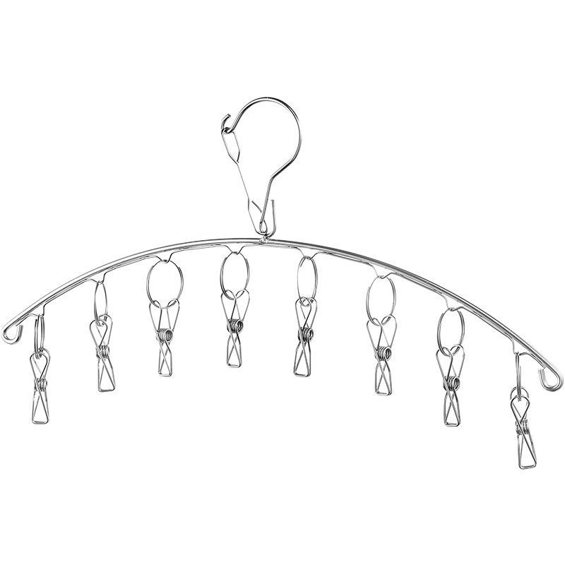 12 household stainless steel windproof multi-clip clothes drying rack, underwear, socks and underpants drying rack, multi-functional clothes drying details Picture