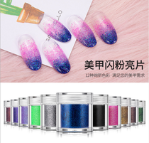 Nail Glitter 12 color 10g bottle Nail Glitter Gold Onion powder Eye Makeup Powder Nail glitter Glitter cross-border exclusive