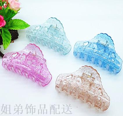2 yuan tienda polvo suelto oro transparente color mezcla cabeza garra cabeza clip accesorios details Picture