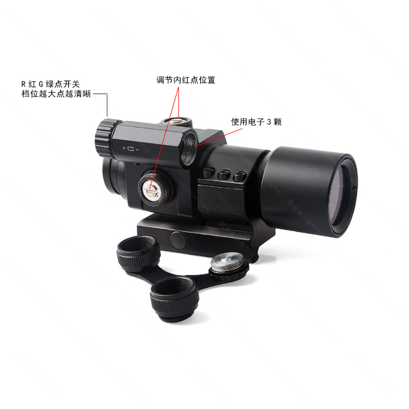 M2直臂瞄内红绿点全息瞄准镜细节图