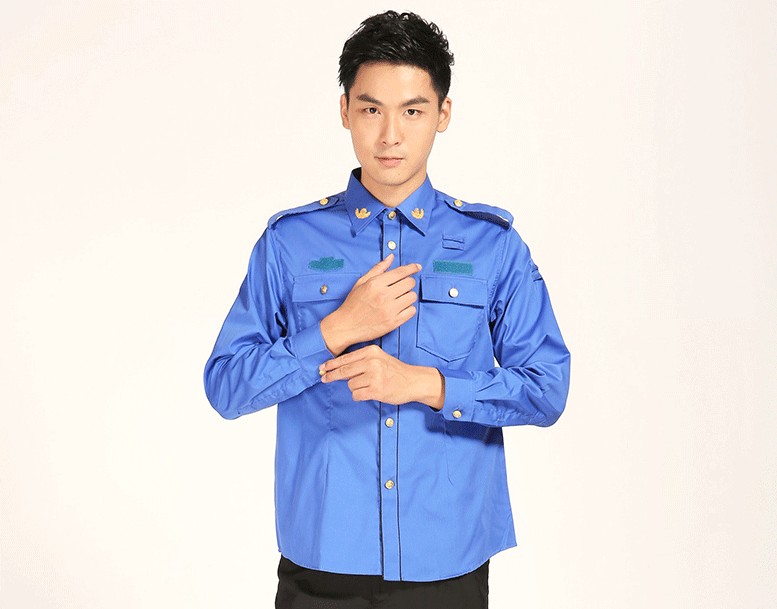 新款工作服短袖衬衣新式执勤服长袖工作服套装棉质衬衫长袖产品图