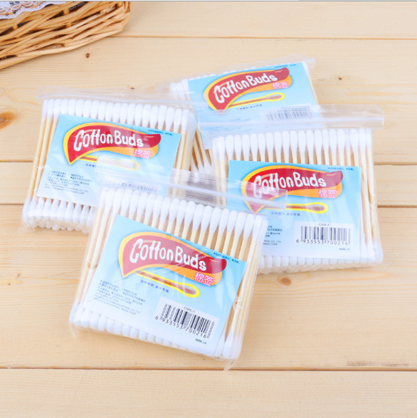 100 high-quality double-headed cotton swabs in a bag, high-grade sanitary cotton swabs, disposable makeup cotton swabs Specification image