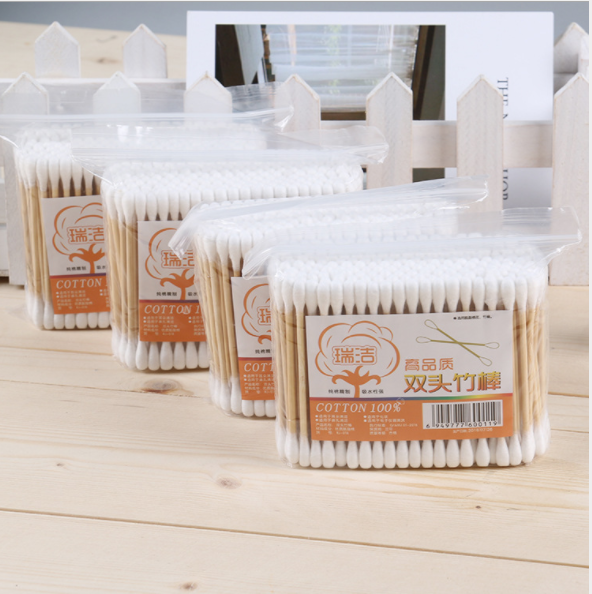 200-piece makeup cotton swabs, double-ended wooden swabs, bagged pointed makeup remover cotton swabs, ear cleaning cotton swabs Application Scenario