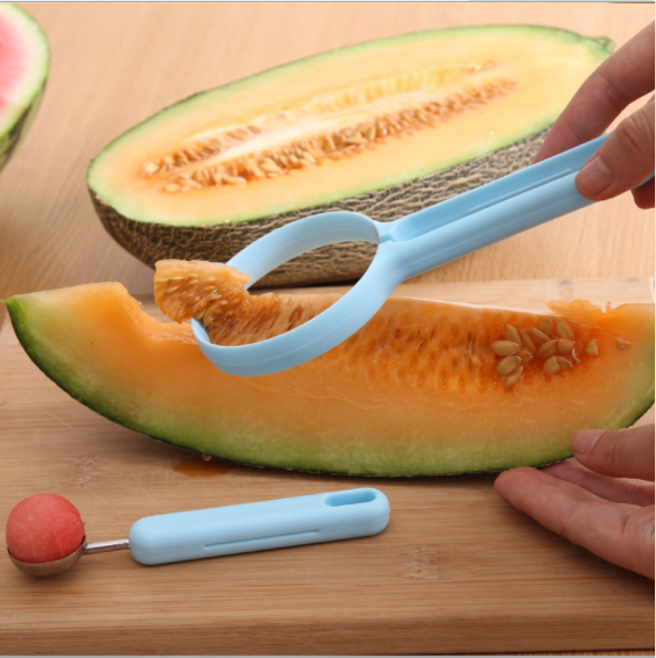炫彩瓜果省力不伤手去皮器 易清洗水果挖瓤器2件套