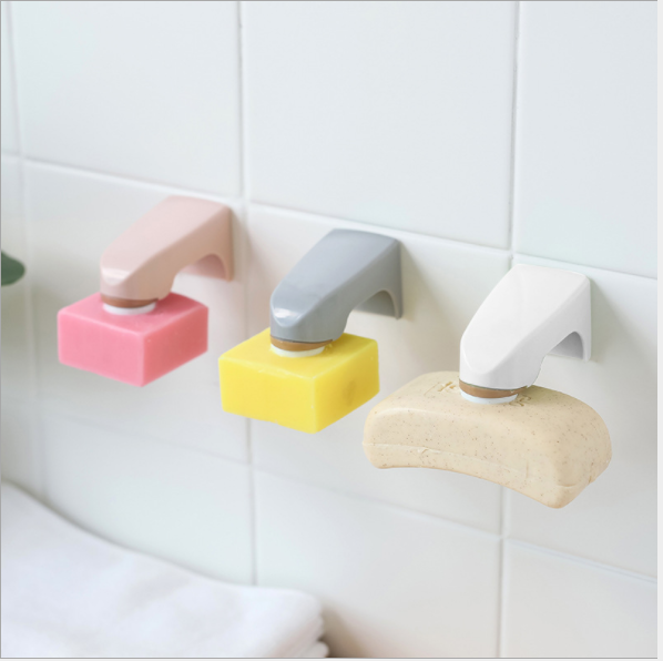 磁吸式香皂架肥皂盒 浴室创意强力磁铁吸皂器卫生间沥水架