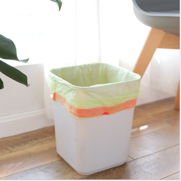 Drawstring garbage bags, colored point-break hand-held garbage bags, automatic sealing thickened kitchen garbage bags details Picture