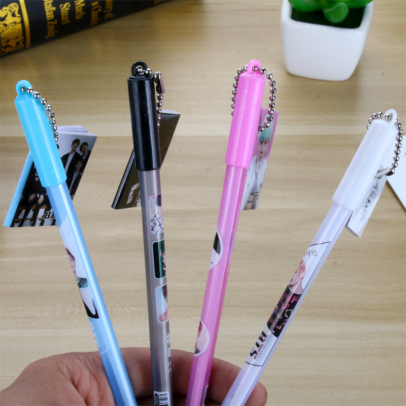 Idol BTS Small book pendant Neutral pen Student stationery pendant Black water-based pen