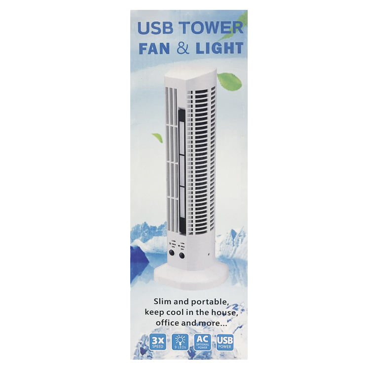 New USB small fan, LED handheld mini air conditioner, tower-shaped bladeless fan Application Scenario