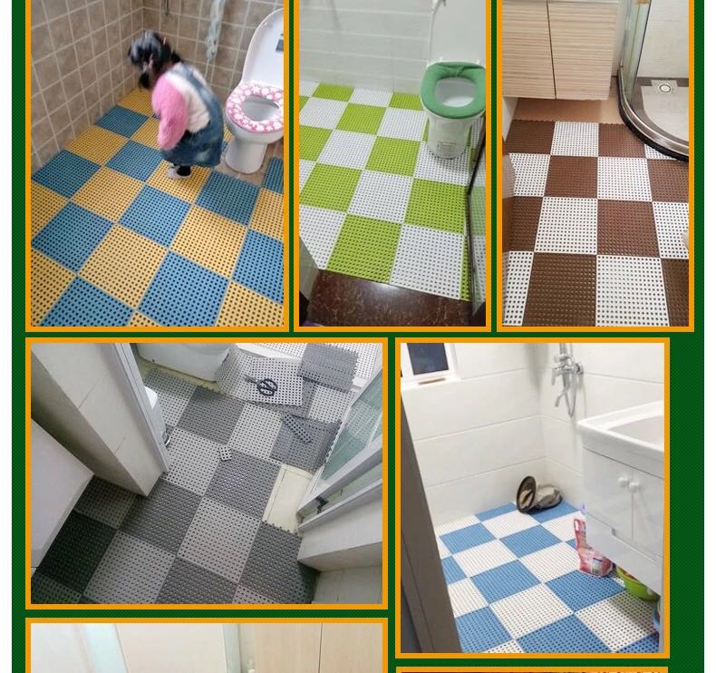拼接防滑垫圆孔浴室防滑垫30/30隔水垫镂空