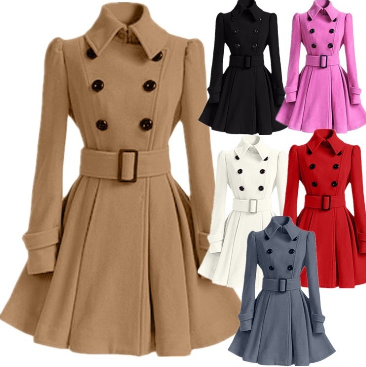 Autumn-winter women's woolen coat Amazon mid-length woolen coat