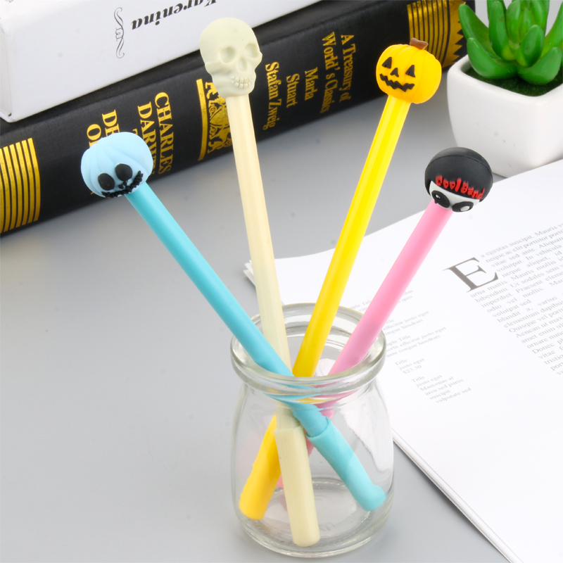 Simple creative new Halloween fun gender-neutral pen student cartoon black pen prize