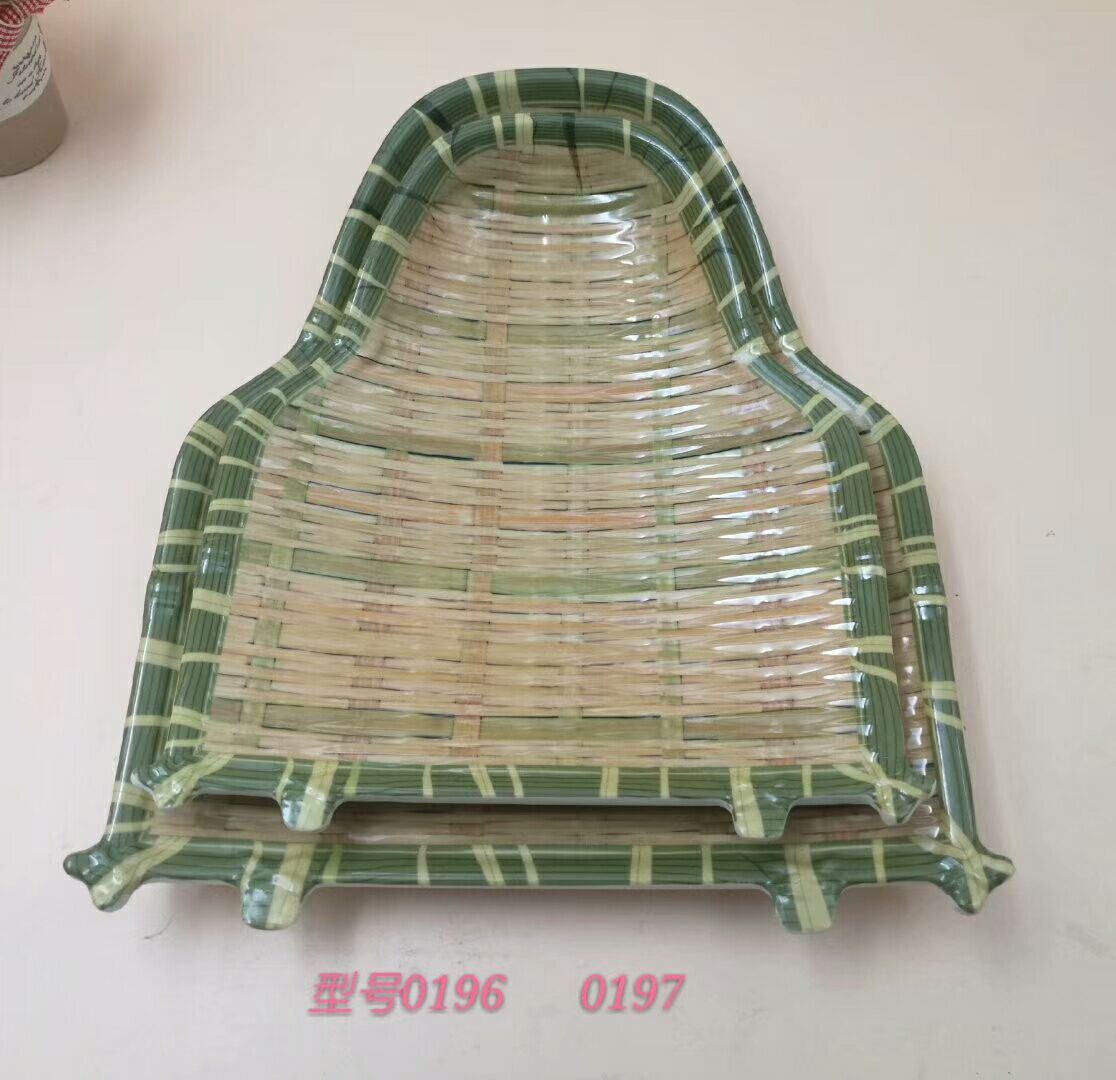 Lamine plate bamboo plaited plate 0197