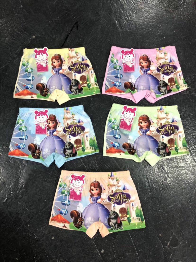Export Foreign Trade South America Africa Middle East Cartoon Milk Silk Fabric Girls Boxer Briefs Girls Triangle 3
