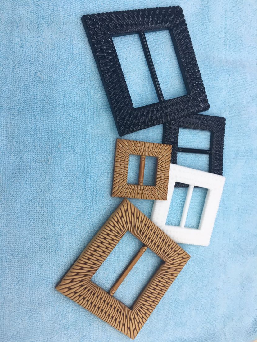 仿藤编方形扣头日字扣皮带扣三挡扣腰扣腰带扣现货