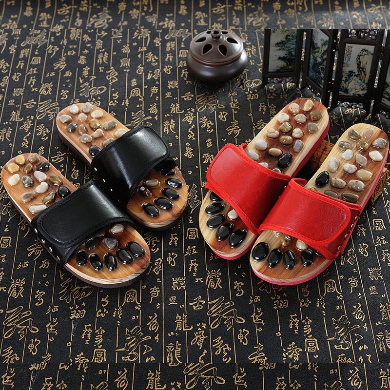 足底穴位保健鹅卵石按摩拖鞋夏季男女情侣脚底足疗家居凉拖鞋详情图4