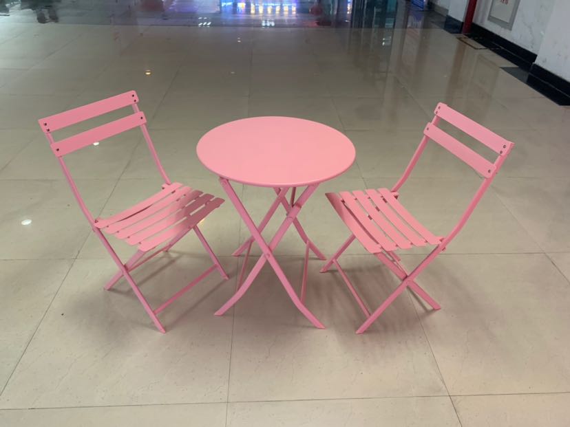 Ironwork table and chair set combination