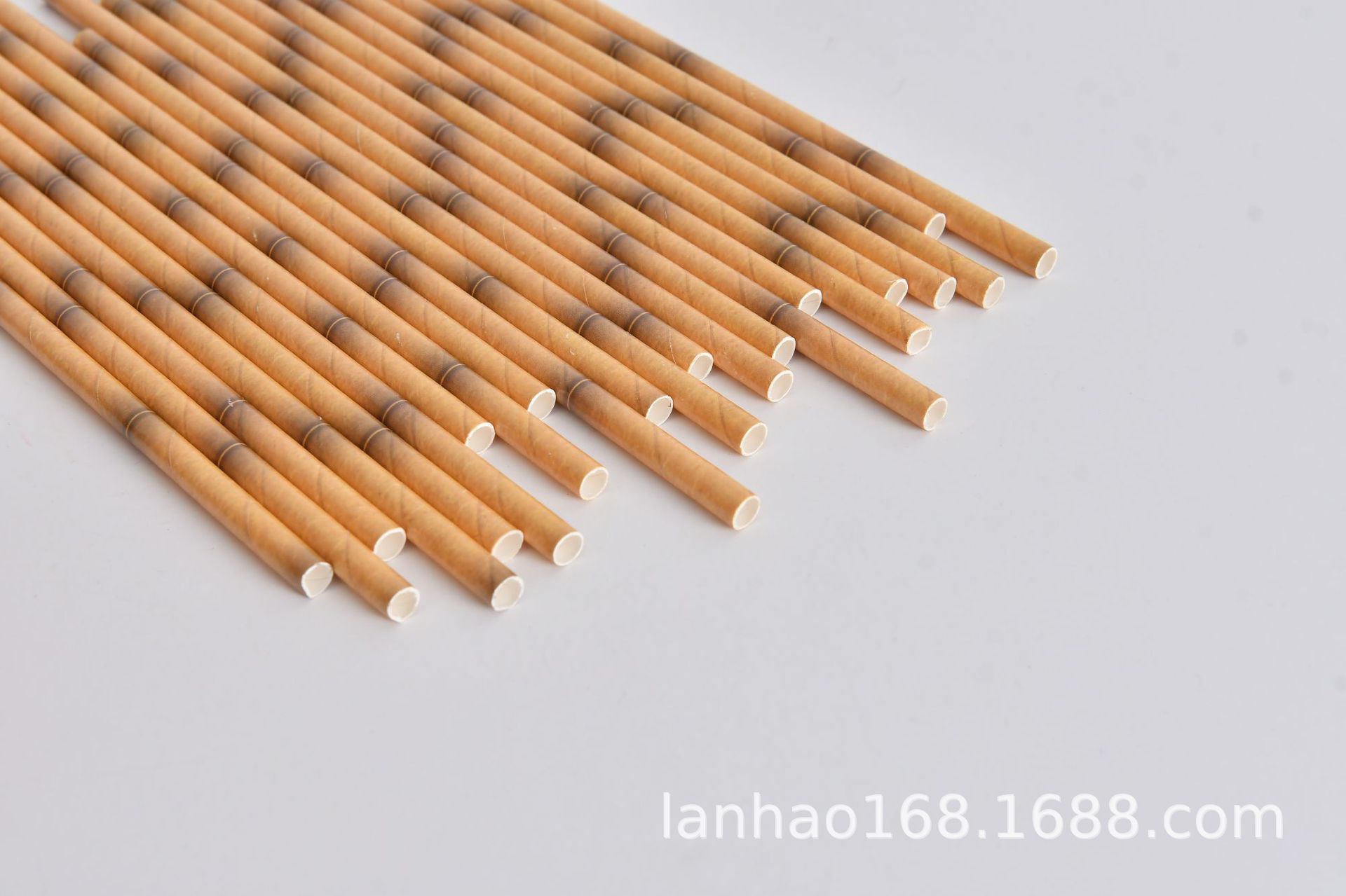 竹子图案牛皮纸纸吸管 环保吸管竹吸管厂家直销美国FDA LFGB检测细节图