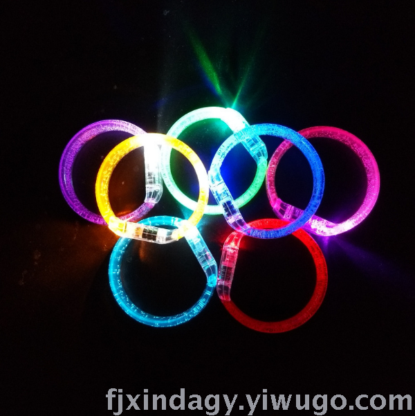 Hot style luminescent toy luminescent bracelet fluorescent bracelet LED flash bracelet wide-face large logo customizable thumbnail