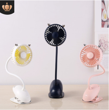 小鹿夹子风扇USB充电便捷婴儿车夹子风扇鹿角台扇手持风扇
