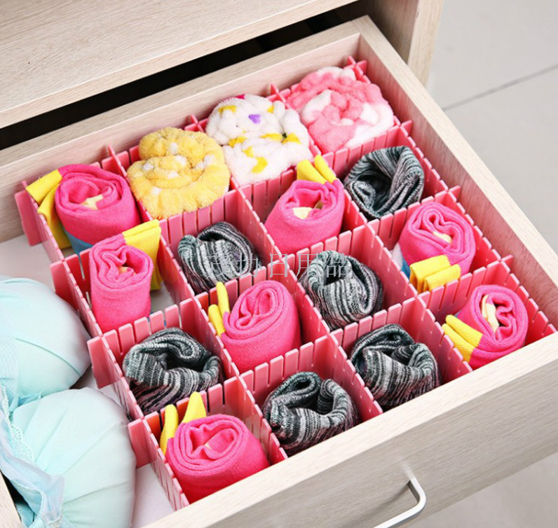 Creative home DIY drawer clapboard large free combination plastic underwear classification clapboard 4 pieces