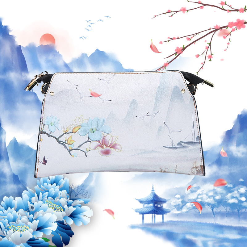 Bag female 2021 new vintage ethnic leather bag female hand bill of lading shoulder-slanting cross bag can hold a purse backpack full figure