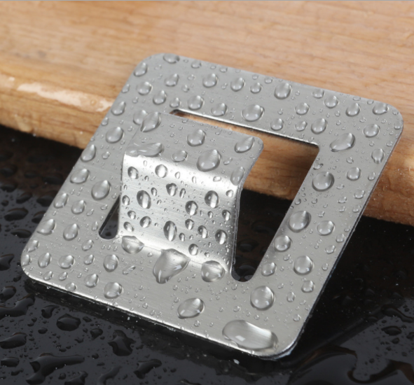 Brushed stainless steel strong hook, adhesive hook, bathroom and kitchen wall hook, pot lid, mop rack details Picture