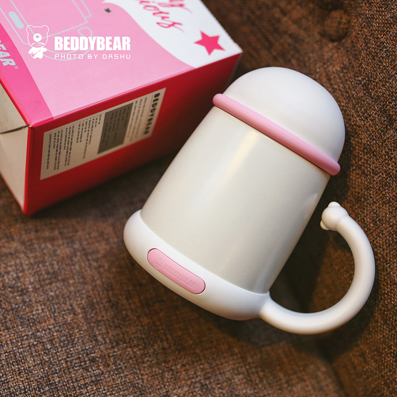 Bebear handle office cup, double-layer stainless steel coffee, adult insulated cup, cat filter, business gift water cup Application Scenario