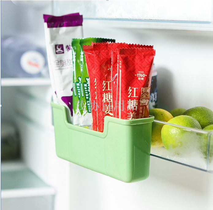 Fridge shelf Fridge side wall hanger plastic storage shelf kitchen shelf storage box TV shopping