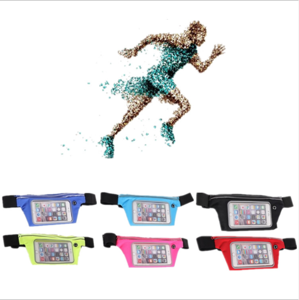 Factory direct sales of sports waist bags, knife-shaped waist bags, Leica close-fitting running waist bags, outdoor ultra-thin sports waist bags details Picture