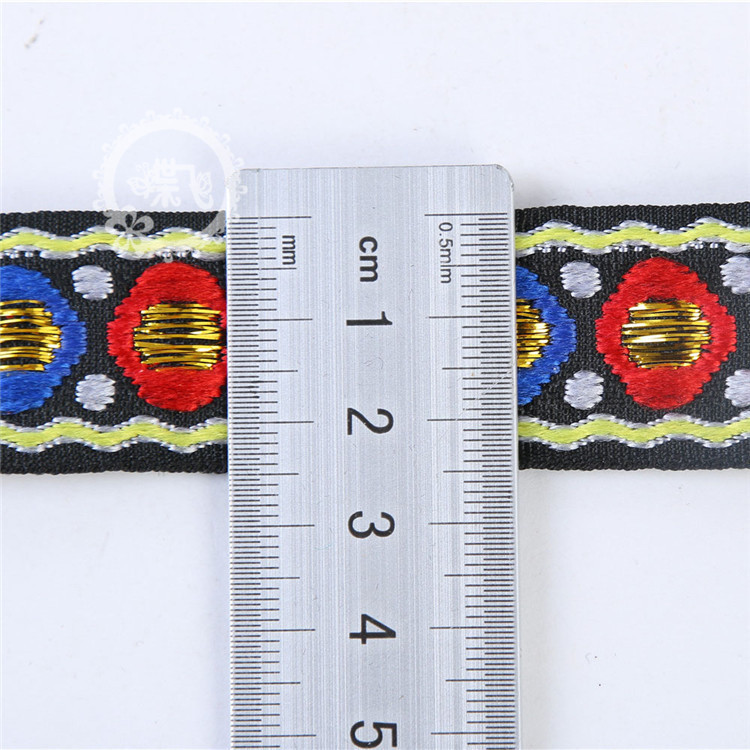 High-Grade Embroidery 2.5Cm Fringe Lace Diy National Style Clothing Accessories Ribbon Shoes And Hats Accessories Lace Application Scenario