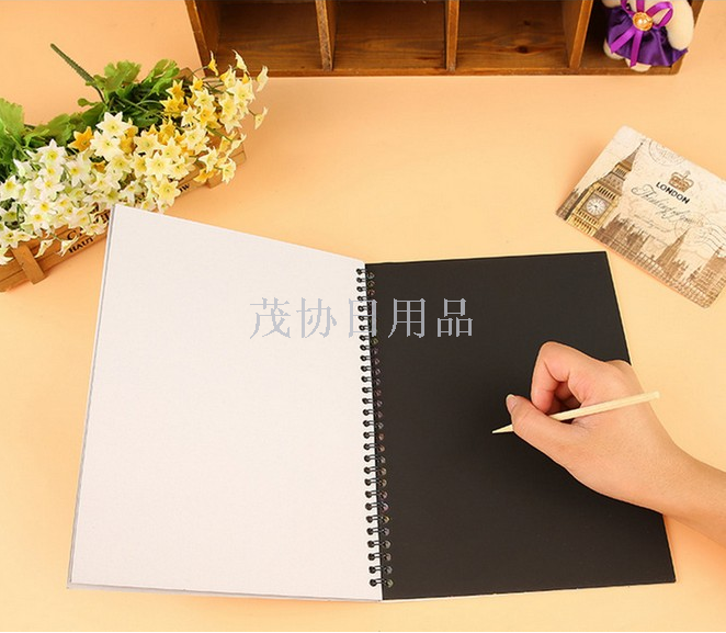South Korea creative DIY scratch drawing children's cartoon graffiti book details Picture