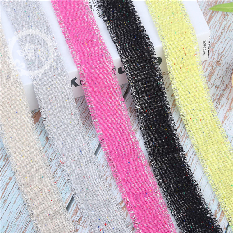 Direct supply of 3CM fringed Korean ethnic style lace headband collar DIY clothing accessories webbing factory wholesale Specification image